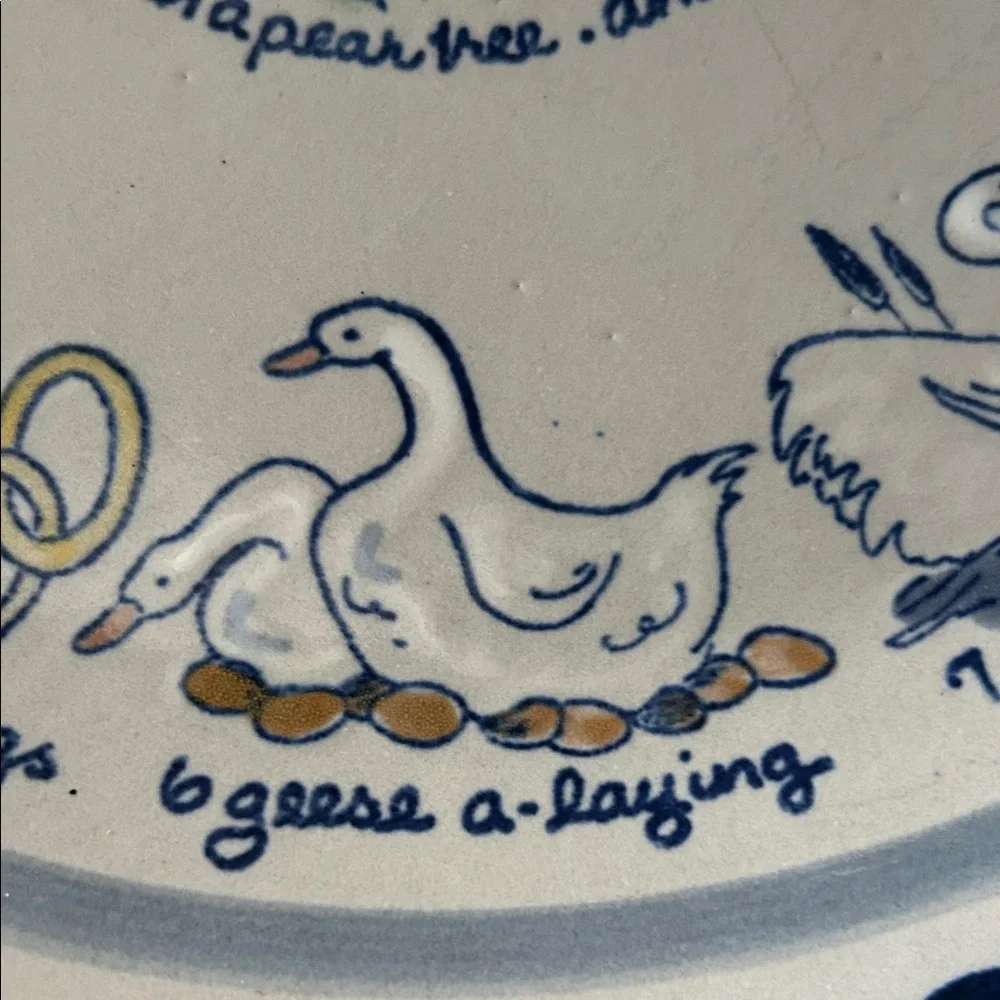 Vintage Louisville Stoneware - The Twelve Days of Christmas Decorative Plate